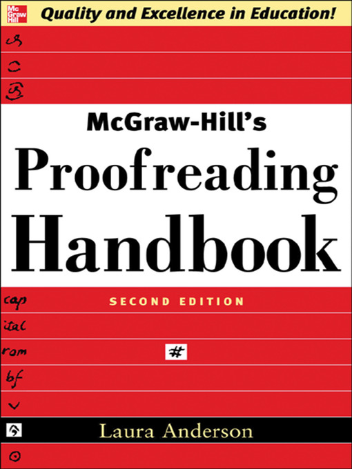 Title details for McGraw-Hill's Proofreading Handbook by Laura Killen Anderson - Available